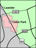 Cedar Park map